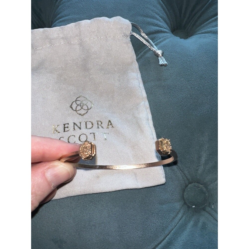 Kendra Scott EDIE Rosegold Drusy Cuff Bracelet